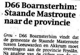 Fries Dagblad Staandemastroute