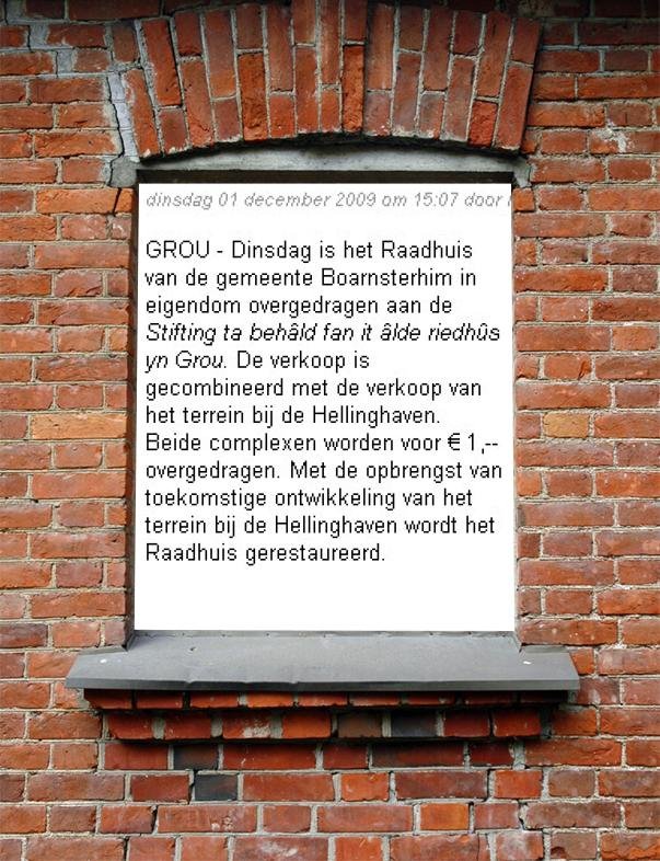 raadhuis verkocht 